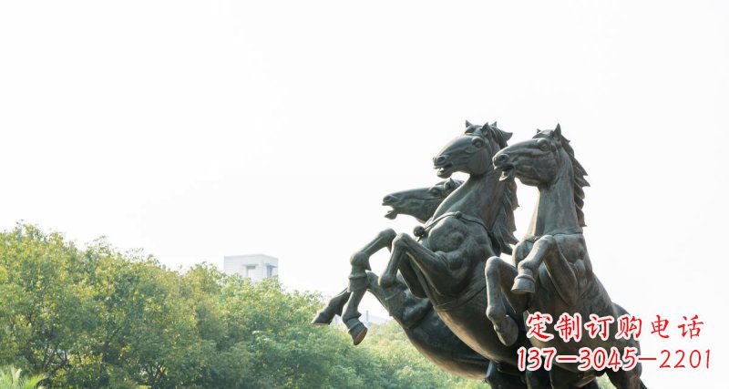 聊城中领雕塑出品,精美青铜三匹马铜雕塑