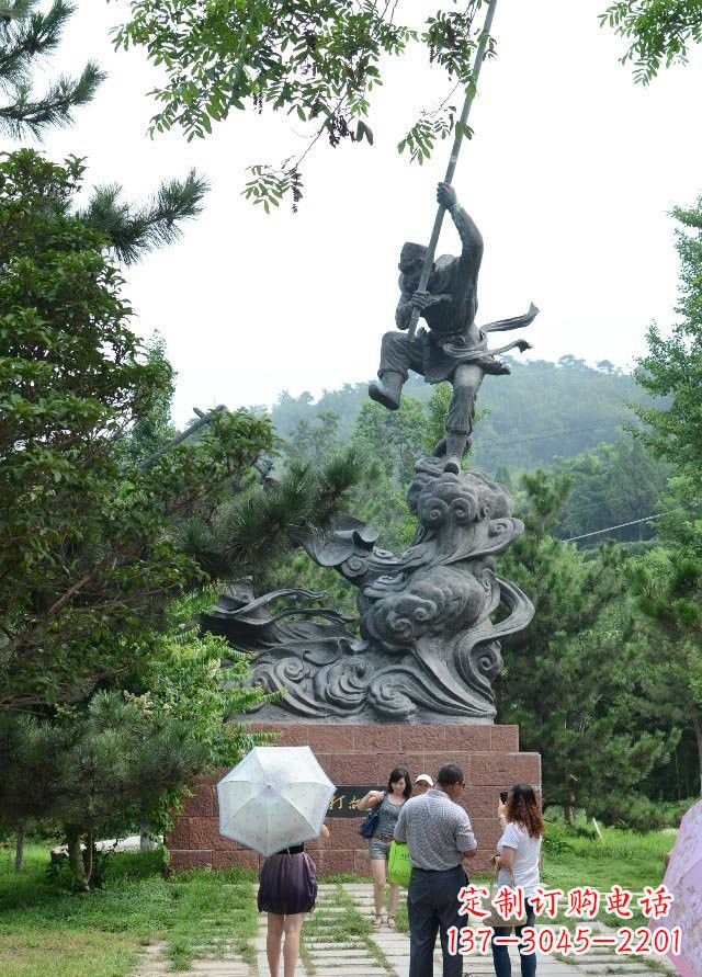 聊城佛教中的传奇:青铜孙悟空雕塑