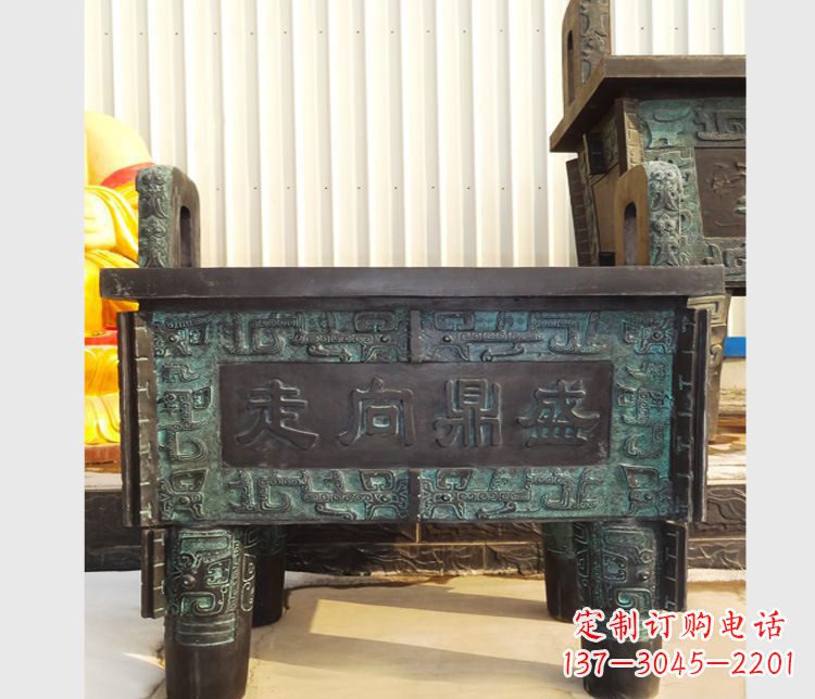 聊城青铜香炉雕塑,传承中国文化