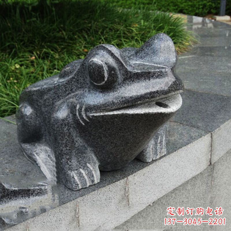 聊城活力四射的青蛙喷水雕塑