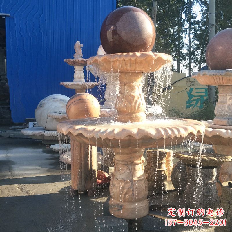 聊城曲阳风水球雕塑,营造财运亨通的好运符