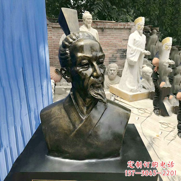 聊城屈原雕塑仿铜头像,让您享受美好的艺术之美