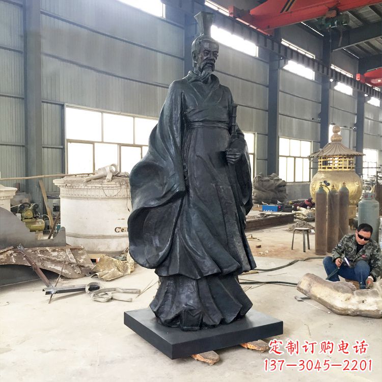 聊城屈原铜雕像
