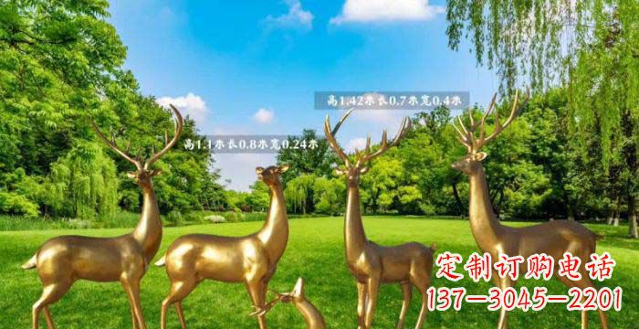 聊城美轮美奂的鹿雕塑,是铜雕工艺在古典雕塑艺…
