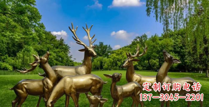 聊城群雄逐鹿,高贵精美的鹿雕塑