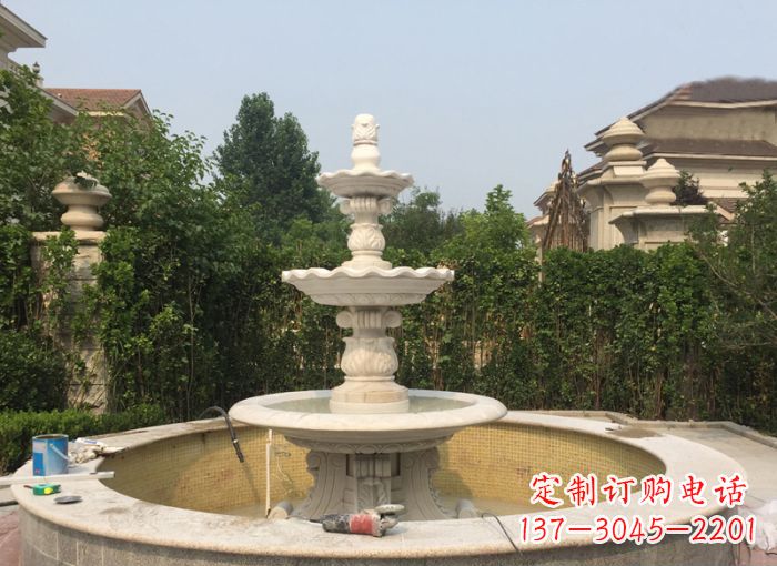聊城三层喷泉公园石雕--唤醒公园原始的气息