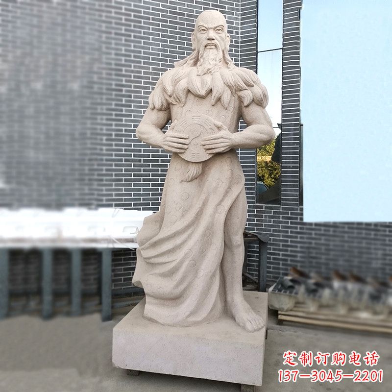 聊城手工雕刻伏羲石雕塑像