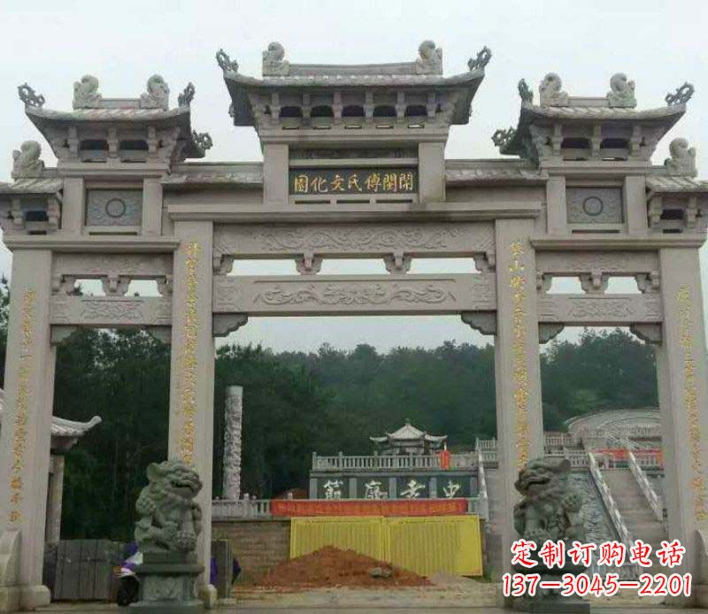 聊城中领雕塑:顶级大理石牌坊石雕