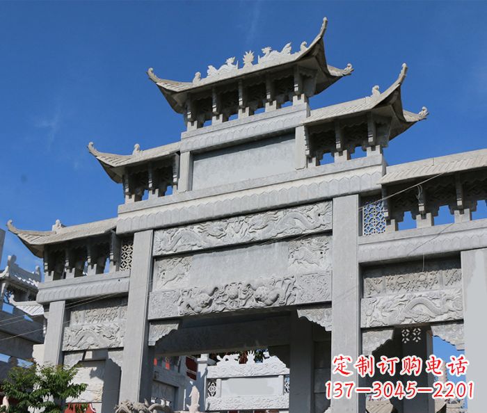 聊城定制牌坊石雕,纪念无价的美好记忆
