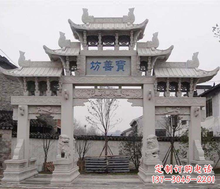 聊城领雕塑:精美石牌坊石雕艺术品