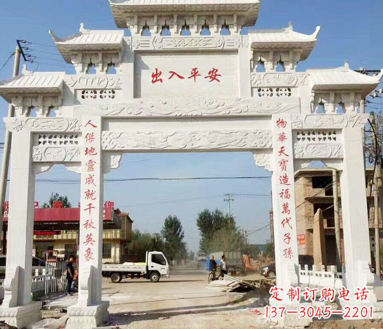 聊城三门石牌坊石雕艺术