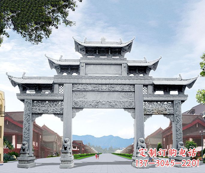 聊城高品质牌坊石雕,为您量身定制