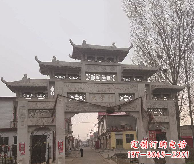 聊城精美牌坊石雕,定制精美属于您的雕塑