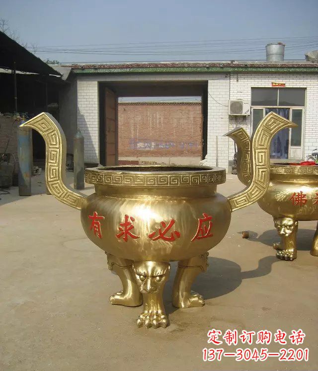 聊城三足香炉铜雕,装点你的寺庙