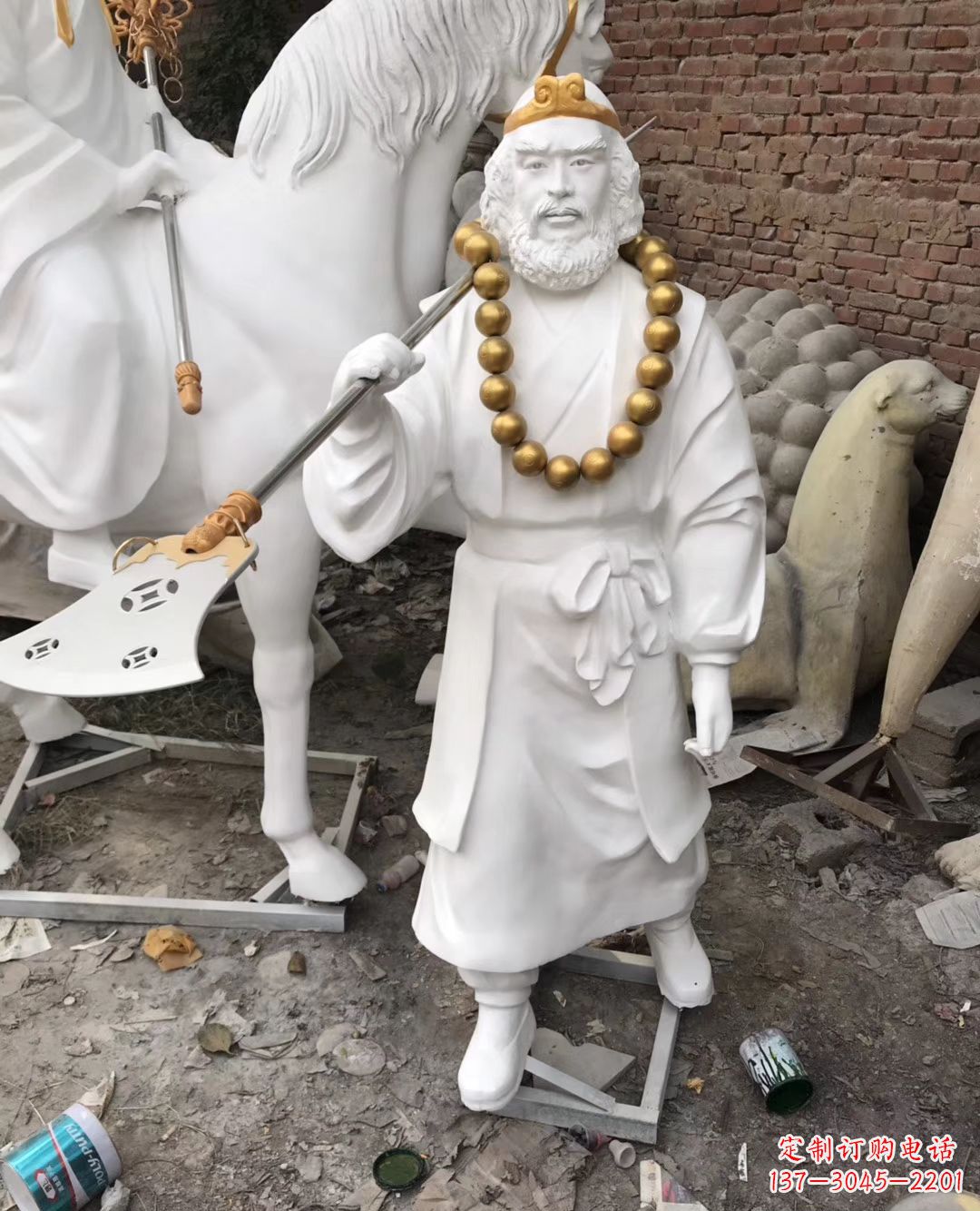 聊城沙和尚人物石雕,精美而有灵气