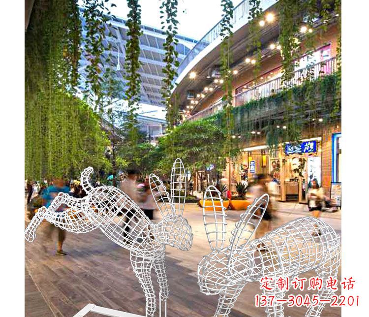 聊城中领雕塑的精致兔子雕塑