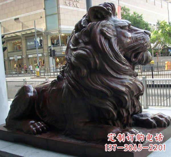 聊城汇丰铜狮子雕塑,引领潮流,传承中国古典文化