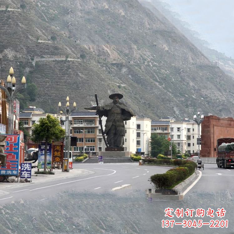 聊城上古名人著名君王大禹城市街道景观雕像