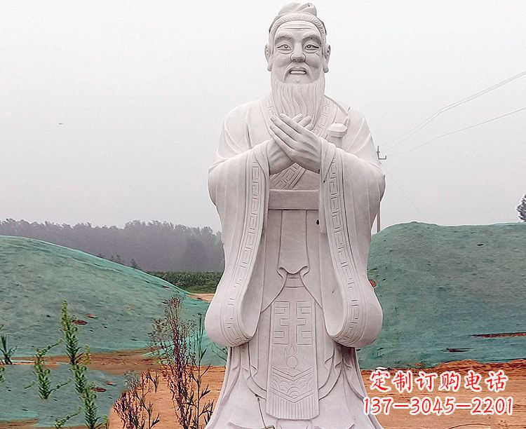 聊城中领雕塑:精致雕刻的少海公园孔子雕像