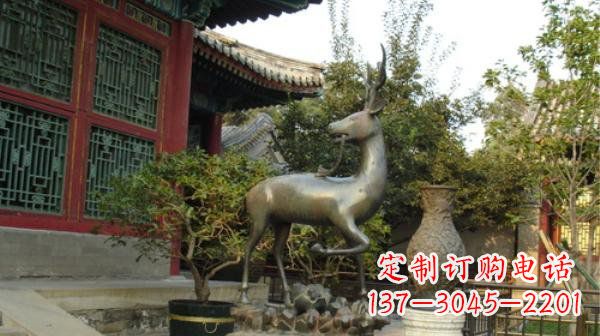 聊城神鹿寺庙铜雕动物定制