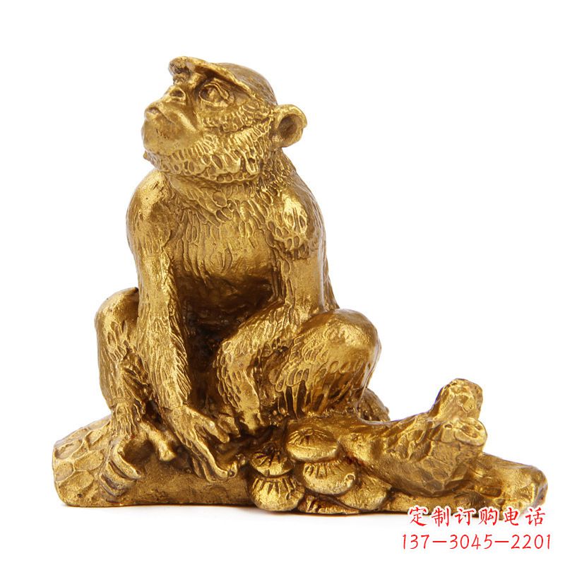 聊城生肖猴-铸铜鎏金动物雕塑摆件