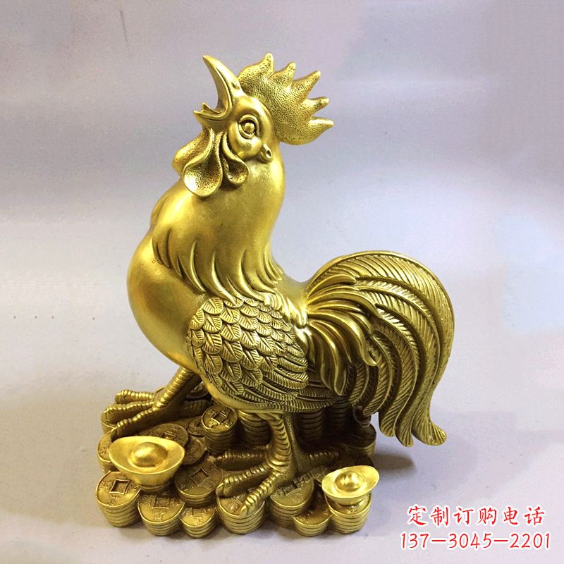 聊城风雅纯铜抓钱鸡雕塑