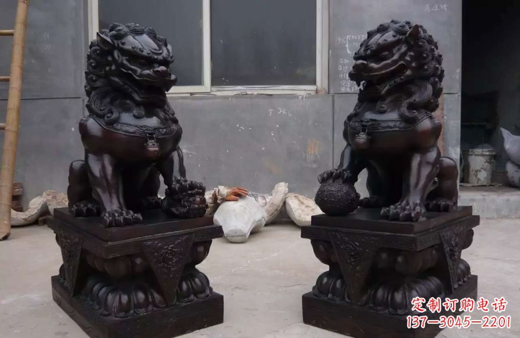 聊城中领雕塑狮子雕塑,超精致的铜雕艺术