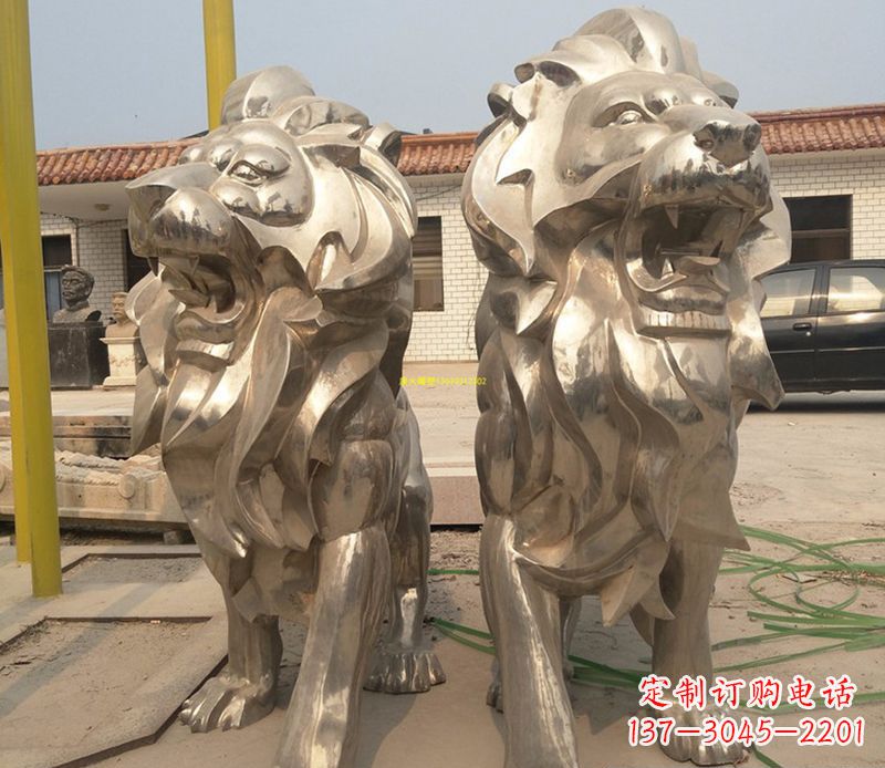 聊城象征力量与智慧的狮子雕塑