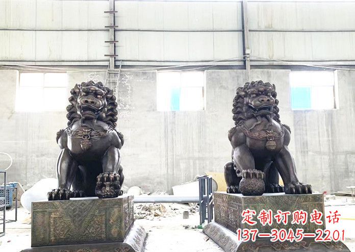 聊城中领雕塑专业生产高端铜狮子雕塑。狮子雕塑…