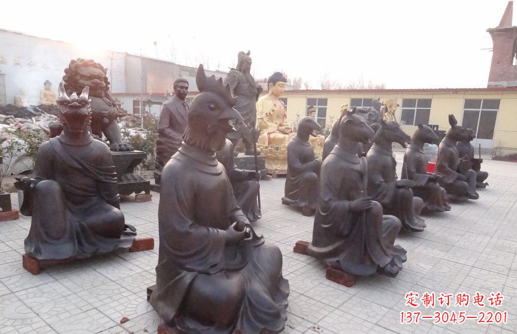 聊城定制十二生肖头像铜雕