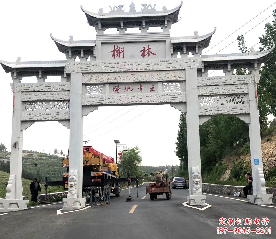 聊城中领雕塑牌楼雕塑,精美绝伦