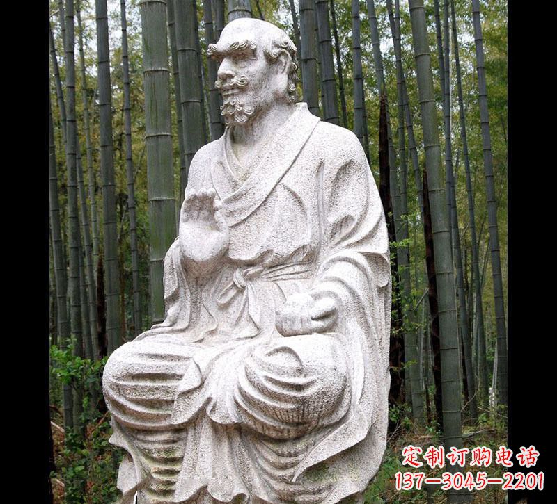 聊城石雕达摩古代名人雕塑