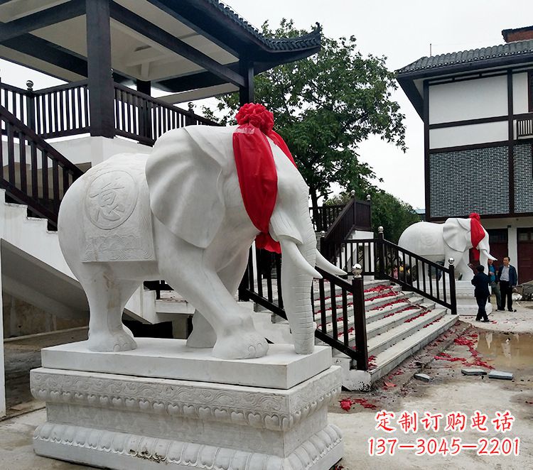 聊城迎接观音祝福的精美大象观音栏杆