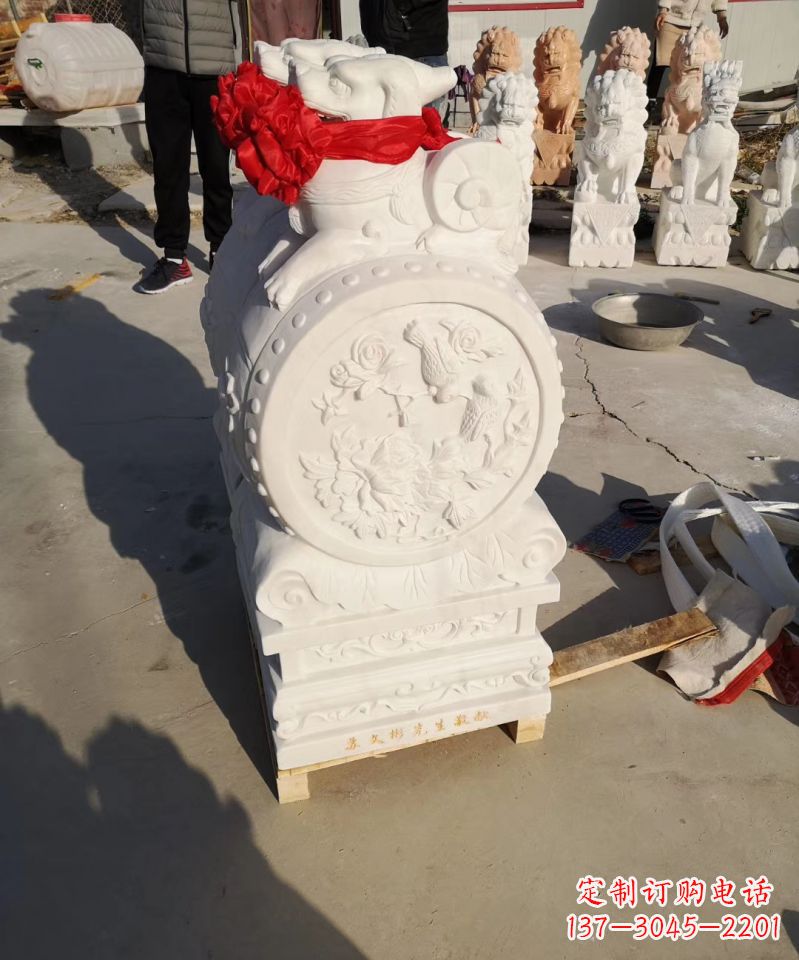 聊城中领雕塑出品:石雕招财大象雕塑