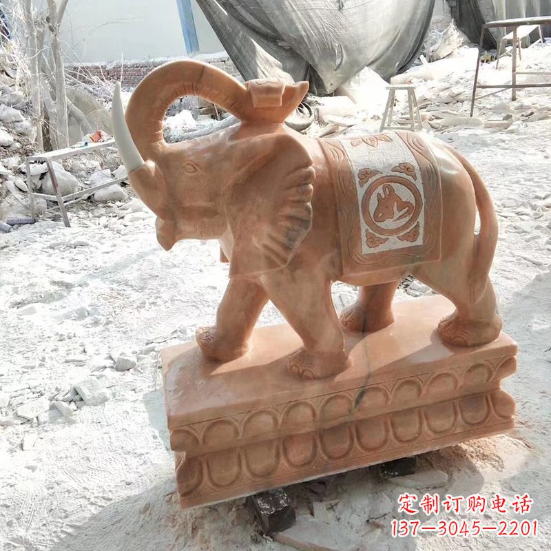 聊城石雕大象招财大象吉祥大象寺庙大象