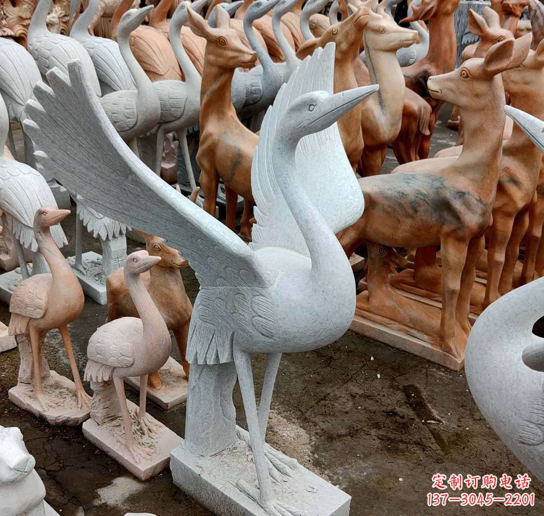 聊城丹顶鹤雕塑,令您汲取自然之美