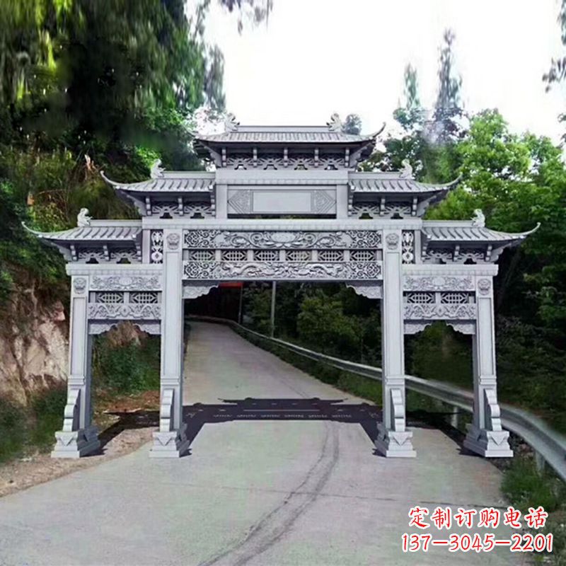 聊城艺术品般的牌楼雕塑