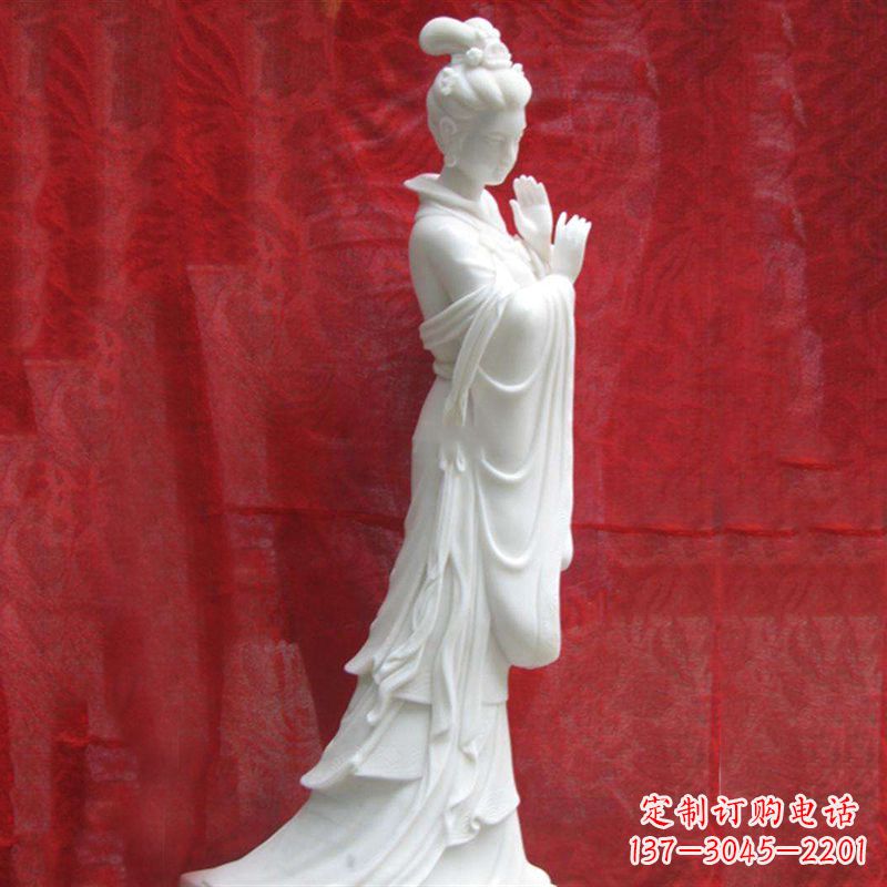 聊城精美无双的汉白玉貂蝉雕塑
