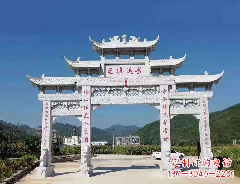聊城匠心制作,精致牌坊雕塑