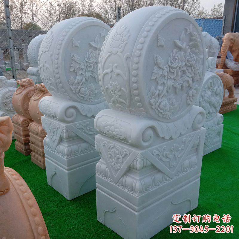 聊城石雕方柱门墩雕塑,精美无穷