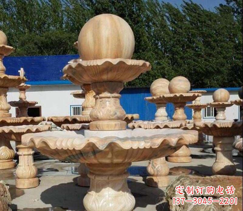 聊城石雕风水球景观雕塑