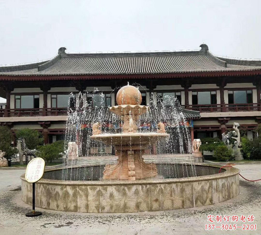 聊城中领雕塑手工定制风水球雕塑