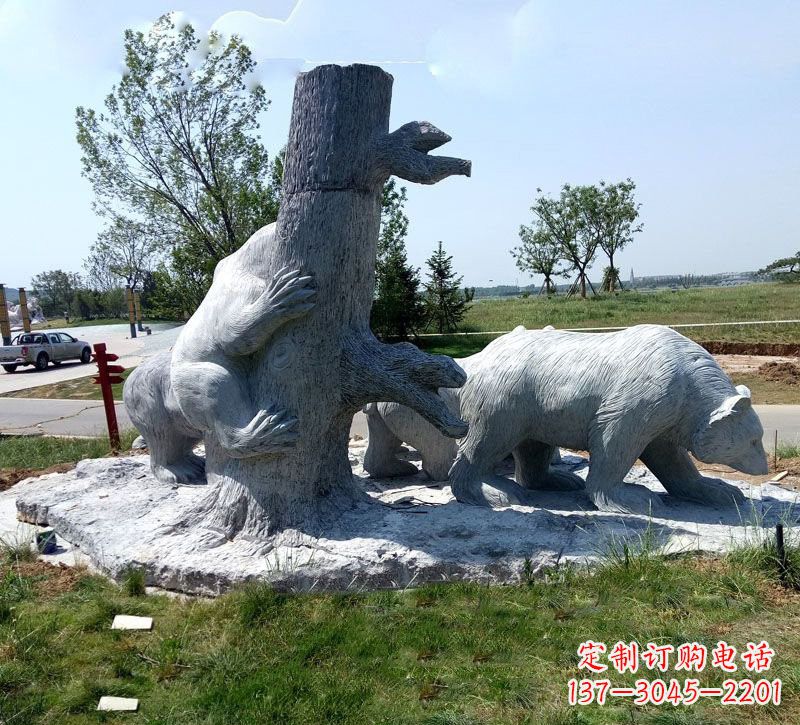 聊城欧洲风格狗熊公园雕塑