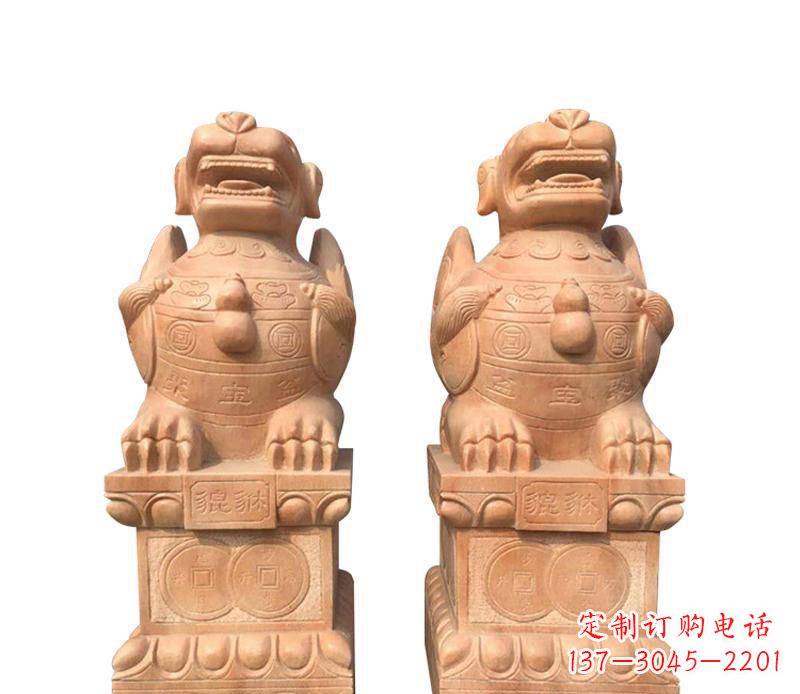 聊城精美貔貅雕塑,让太古神兽在家中常伴