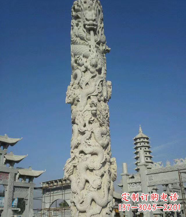聊城精美雕塑,华表龙柱雕塑