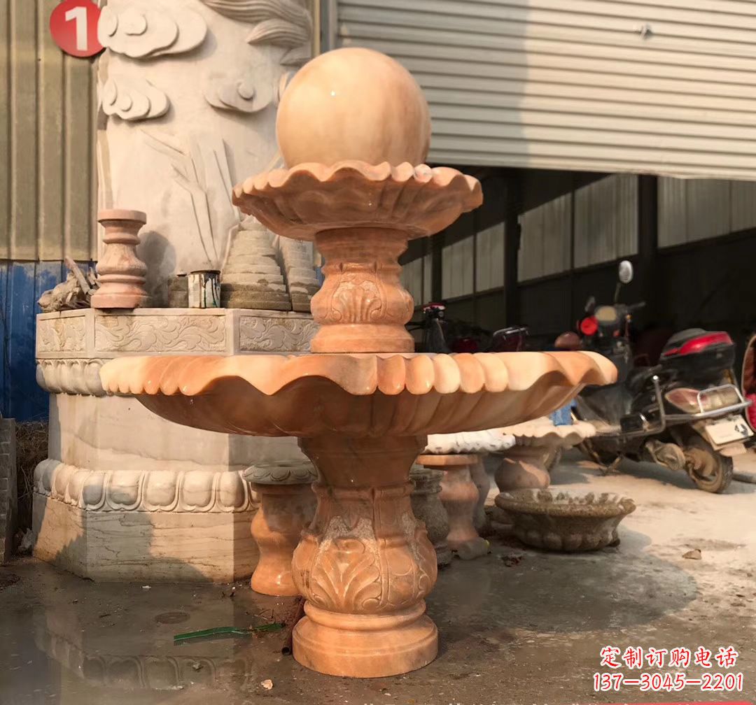 聊城象征祥和的石雕风水球雕塑