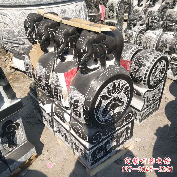 聊城艺术精品,凤凰雕塑门墩