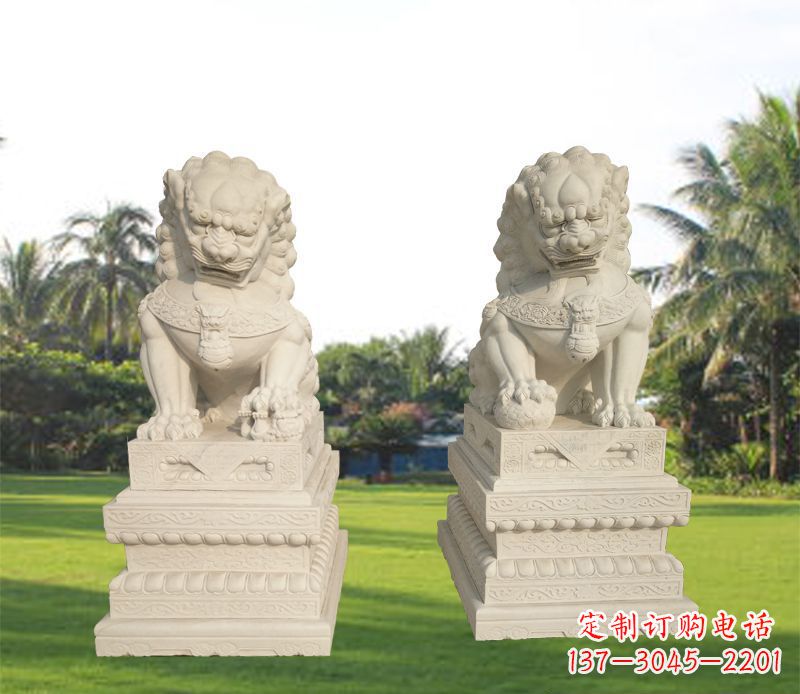 聊城石雕门口镇宅狮子
