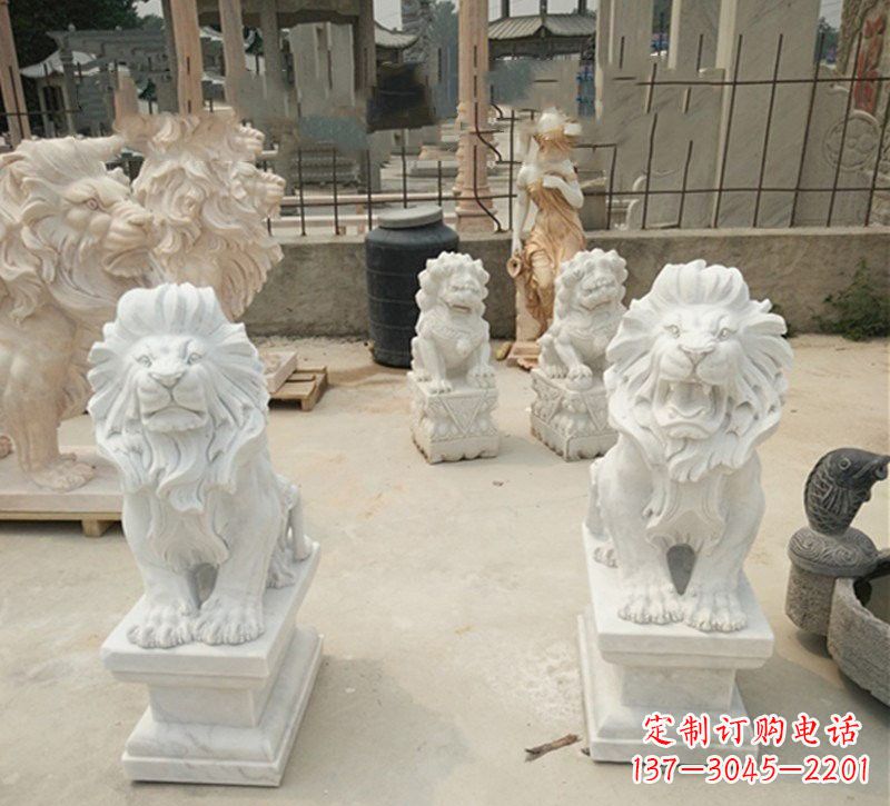 聊城传承欧式历史的狮子雕塑