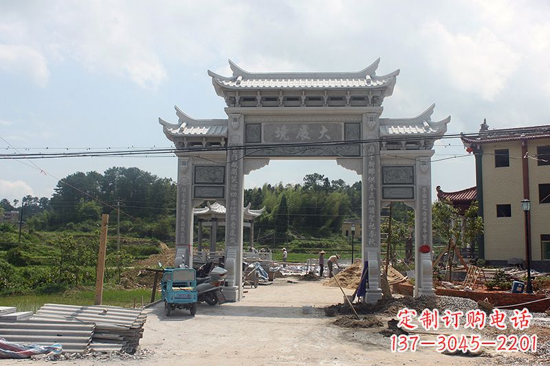 聊城中领雕塑:牌坊浮雕墙仿古雕塑工艺